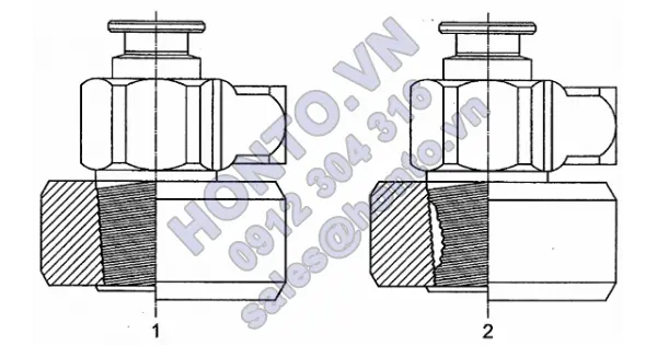 Chai chứa khí - ren côn 17e và 25e để nối van vào chai chứa khí - phần 2: calip nghiệm thu - phần 2